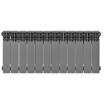 Радиатор биметаллический STOUT TITAN VENTIL 350 - 12 секций (подключение нижнее правое, цвет графит RAL 7024)