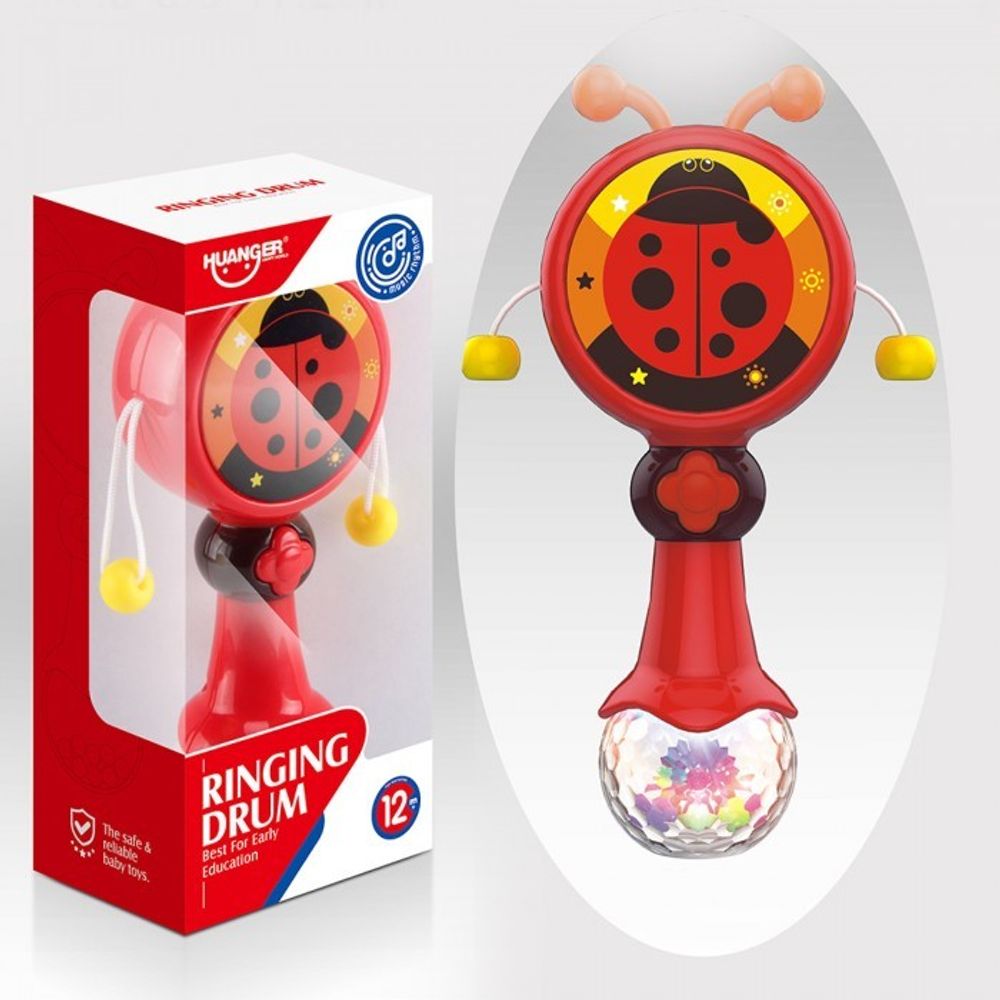 HAUNGER Игрушка погремушка Божья коровка 7,5*4,5*17 см