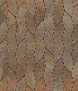 Тротуарная плитка ВЫБОР, форма Скошенный шестиугольник, h=60мм