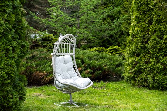 "Севилья" кресло-кокон из искусственного ротанга, цвет светло-серый