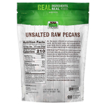 NOW Foods, Сырые орехи пекан, несоленые, 340 г