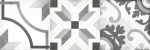 Настенная плитка ALMA Ceramica TWA11COR017 Costa Rica 60x20 белая / серая матовая с орнаментом / пэчворк