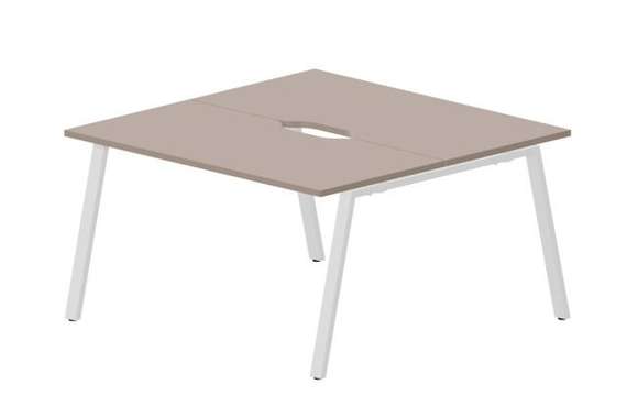 Составной стол Arena на 2 рабочих места 1380х1366х750мм (2 эргономичных выреза)