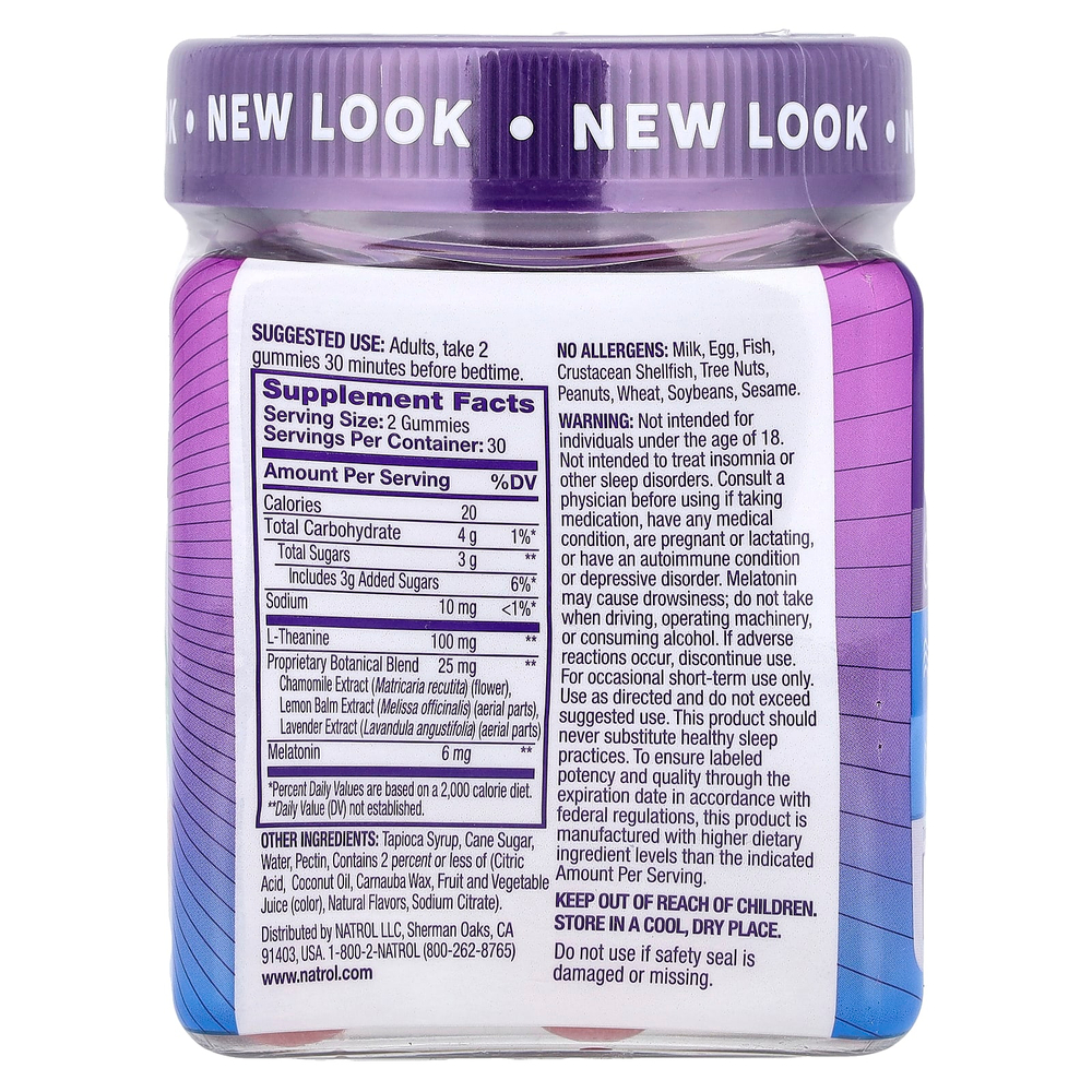 Natrol, Sleep+™, успокаивающие жевательные таблетки, со вкусом клубники, 60 жевательных таблеток