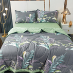 Комплект постельного белья Сатин с Одеялом 100% хлопок 160x80 на резинке OBR140