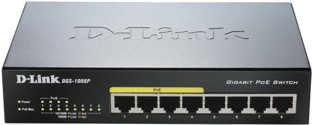 Коммутатор D-link DGS-1008P/E1A