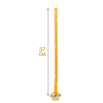 Свеча №8 золоченая праздничная Лоза восковая