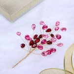 Ветка декоративная «Сказочные переливы» 23 см, Розовый/Рубин