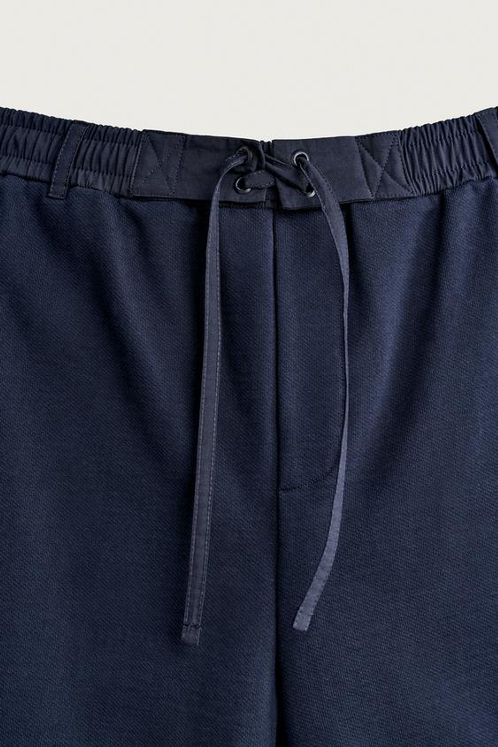 ZARA ШОРТЫ-ДЖОГГЕРЫ С КОМБИНИРОВАННЫМ ПОЯСОМ, МОРСКОЙ СИНИЙ