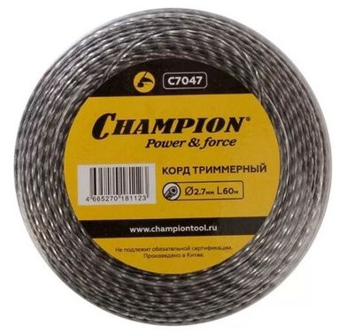 Леска CHAMPION Tri-twist 2,7*60 м (витой треугольник)   C7047