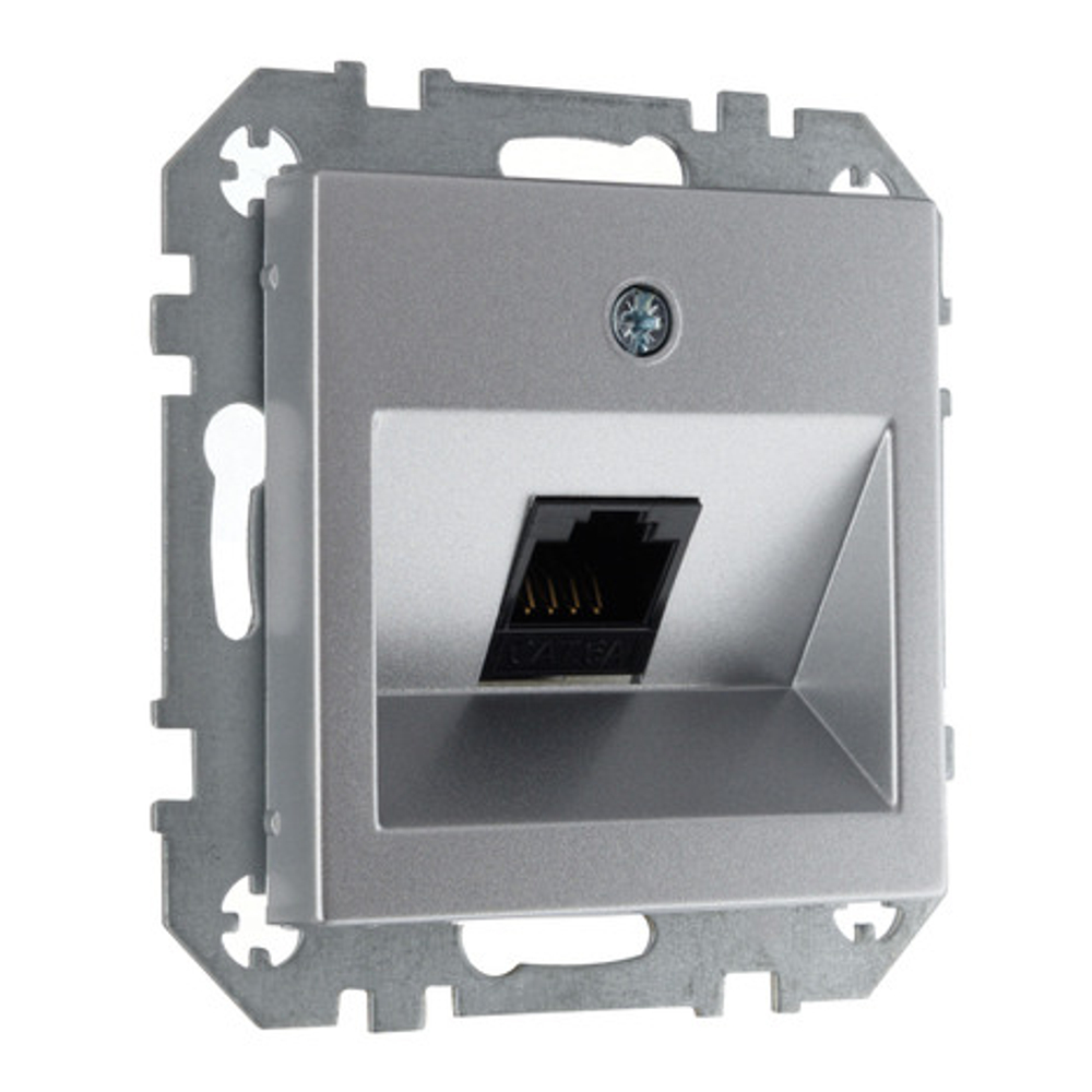 Розетка компьютерная кат 6 LIREGUS EPSILON IKL-001-01.E/Mt алюминий