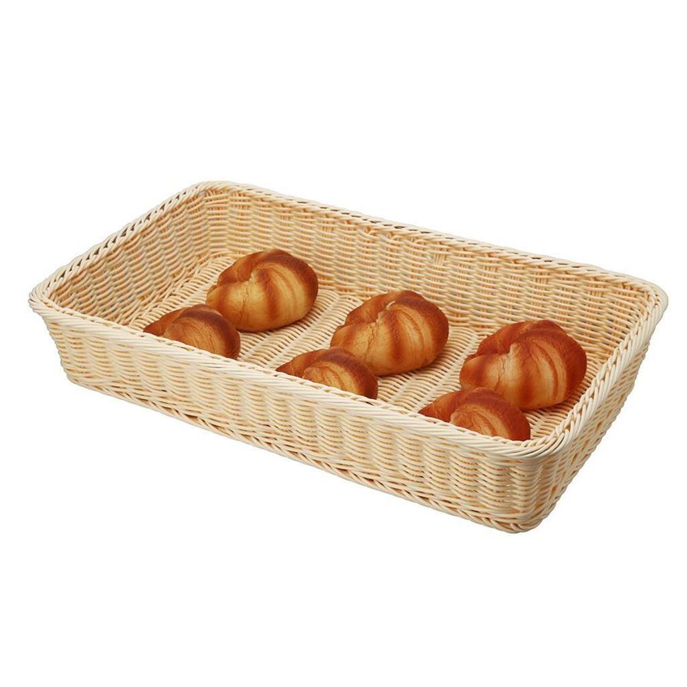 Корзина для хлеба и выкладки 53*33 см h9 см плетеная ротанг бежевая SUNNEX
