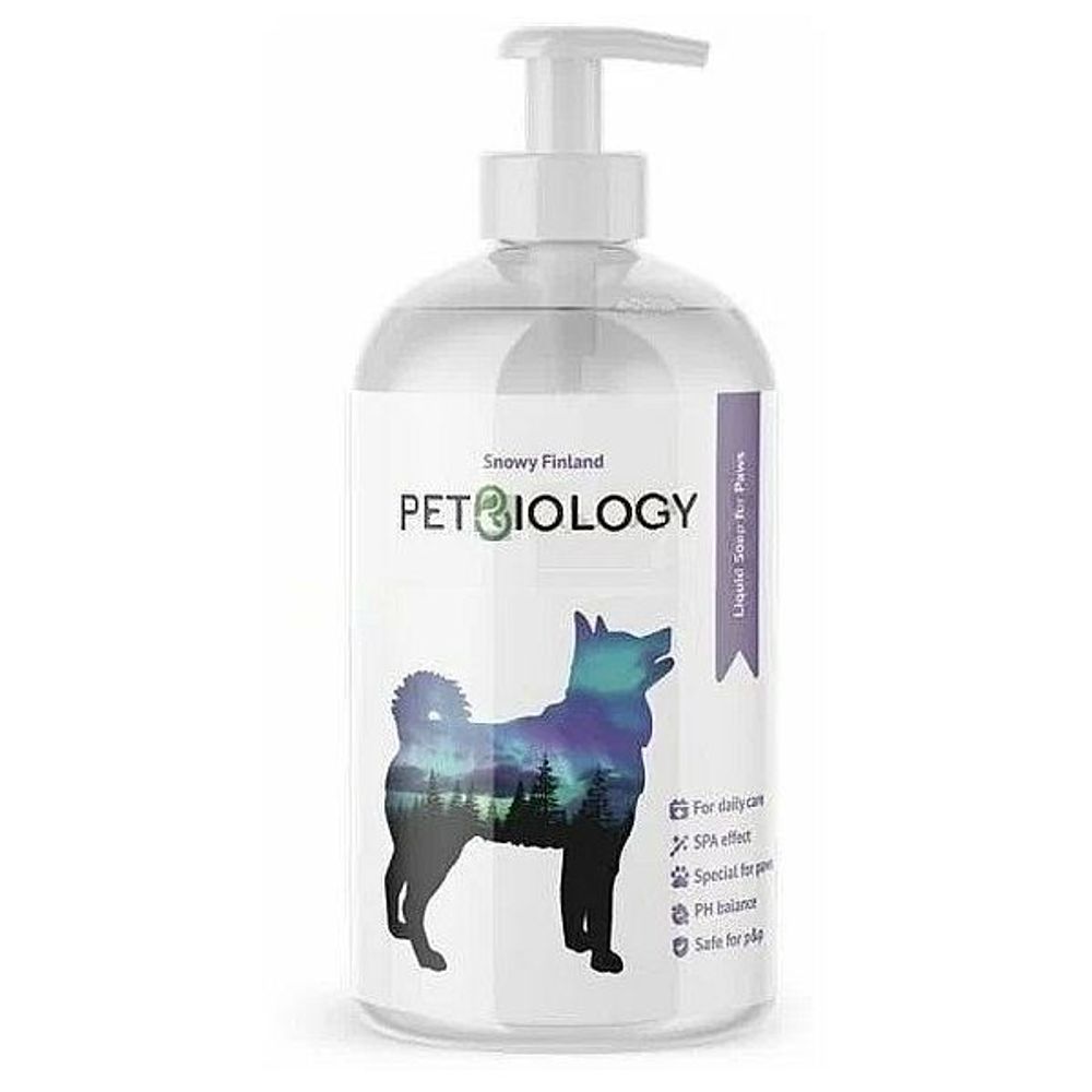 Жидкое мыло для лап PETBIOLOGY для собак и щенков с 3-х месяцев, Финляндия, 300 мл