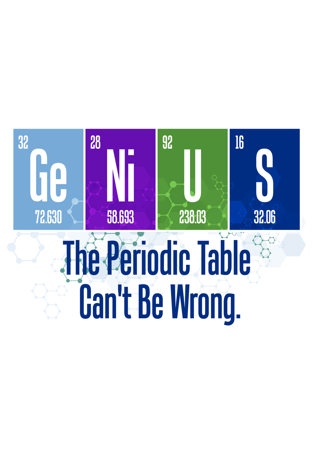 "Футболка белая с принтом "Химия (Гений)"