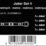 Набор гаечных ключей с трещоткой Joker 6000 Set 1 WERA 05073290001