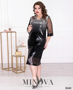 Платье 346-2-черный Minova