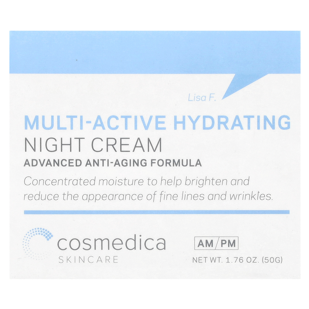 Cosmedica Skincare, мультиактивный увлажняющий ночной крем, улучшенная формула против старения, 50 г (1,76 унции)
