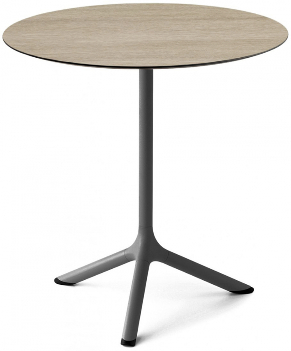 Стол ламинированный обеденный складной Scab Design Tripe Folding, антрацит, состаренный дуб тортора