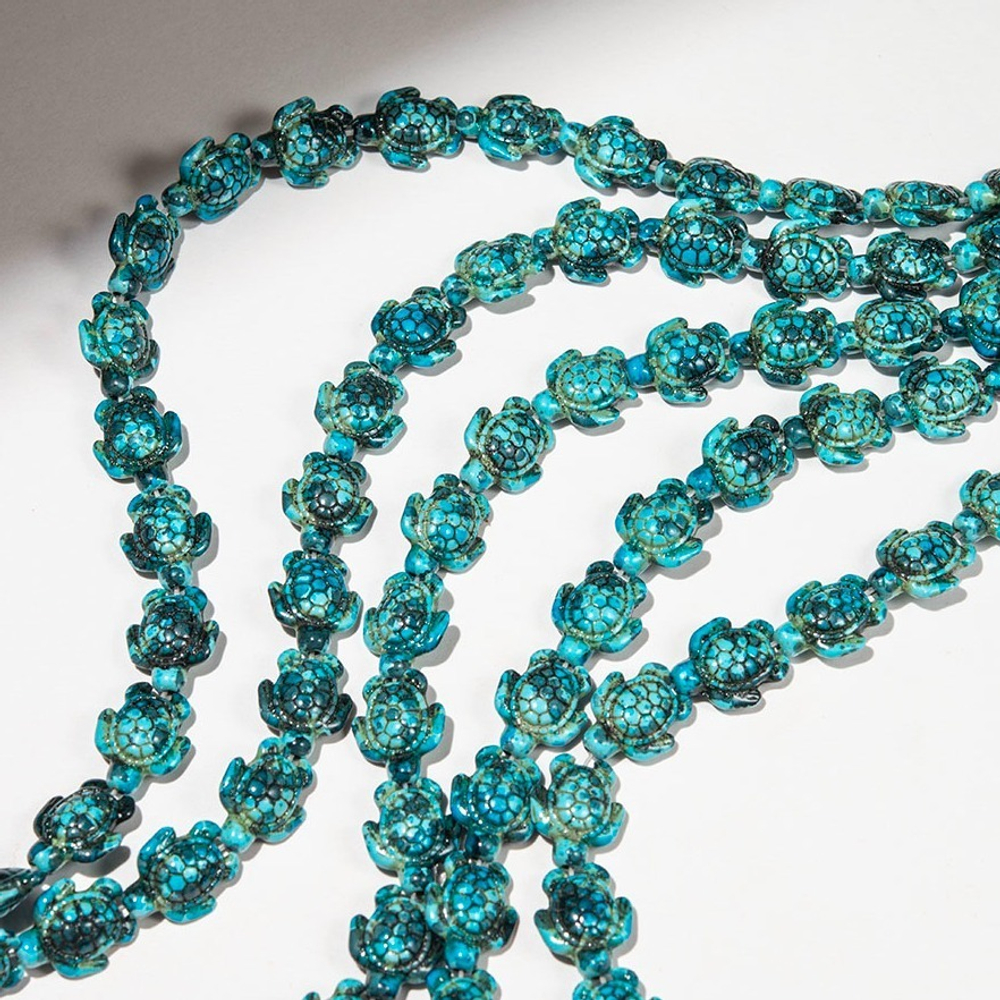 Говлит, черепашки, голубые, 17*14мм