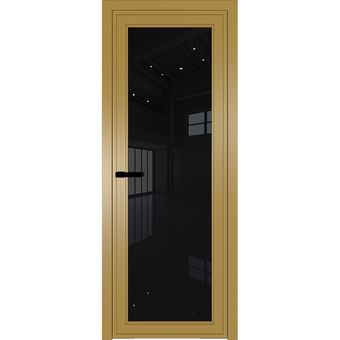 Межкомнатная алюминиевая дверь Profil Doors AGP 1 золото стекло триплекс чёрный