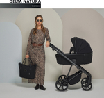 Детская коляска Adamex Delta Natura 3 в 1 DN-11-CARBON (ЧЕРНЫЙ)