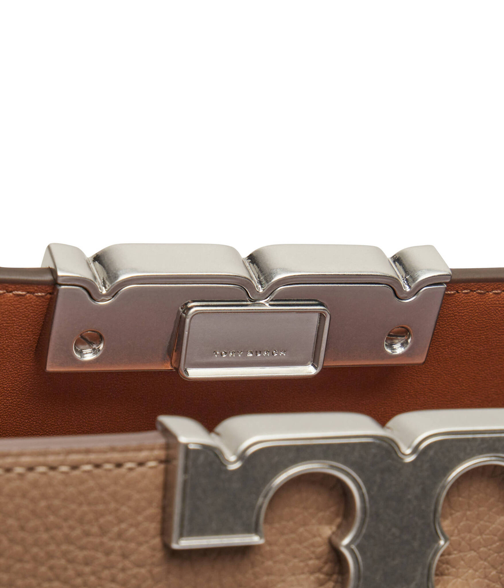 Кожаная сумка-трапеция Eleanor TORY BURCH - коричневый(153215)