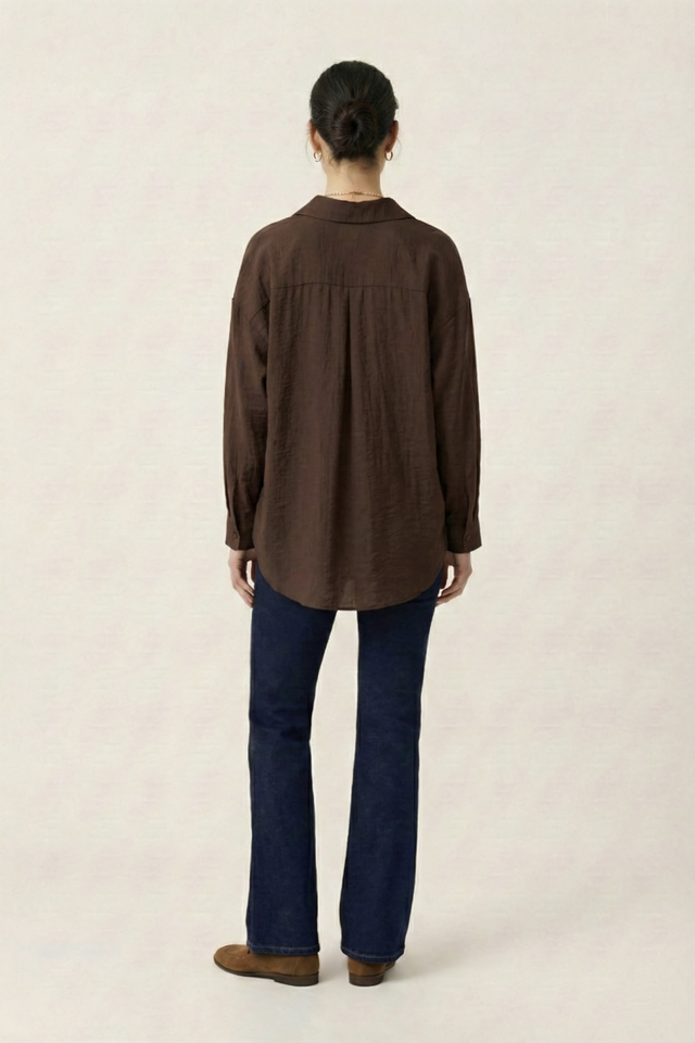 Рубашка оверсайз из вискозы