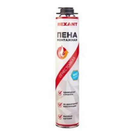 Пена монтажная огнестойкая для пистолета 65 л 780г REXANT