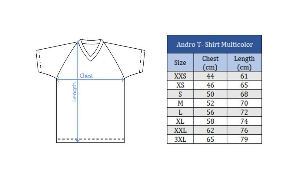 Andro T-Shirt Melange Multicolor green/darkblue