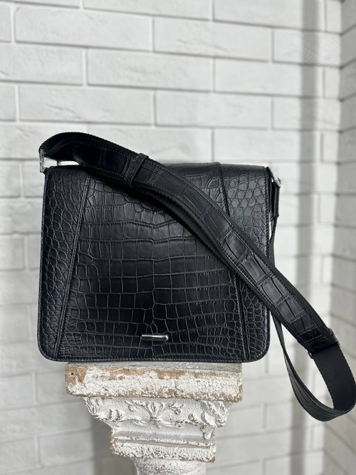 Мессенджер-Сумка через плечо Zilli из кожи крокодила