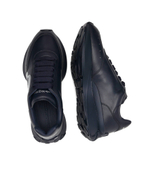 Кожаные кроссовки spitint Alexander McQueen - темно-синий(727377 WIC9I)