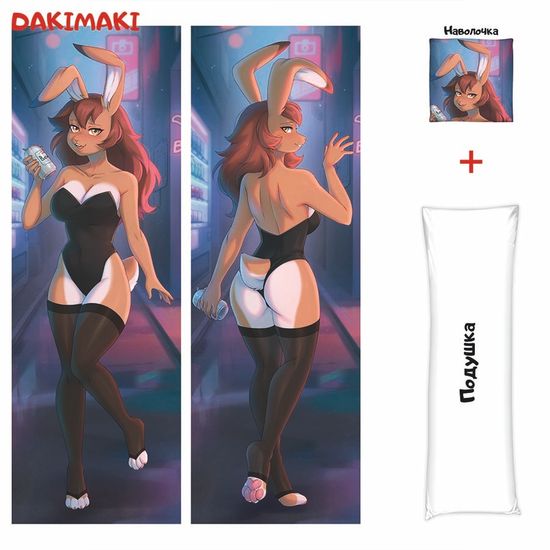 Дакимакура фурри Зайчик девочка арт. 1238