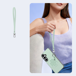 Чехол зеленого цвета (Clover Edition ) для Samsung Galaxy S26, серия Luvy Series Case (со съемным ремешком) от Dux Ducis