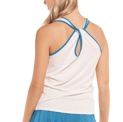 Женский топ теннисный Lucky in Love Playing In параdise Aegean Dreams Tank - белый