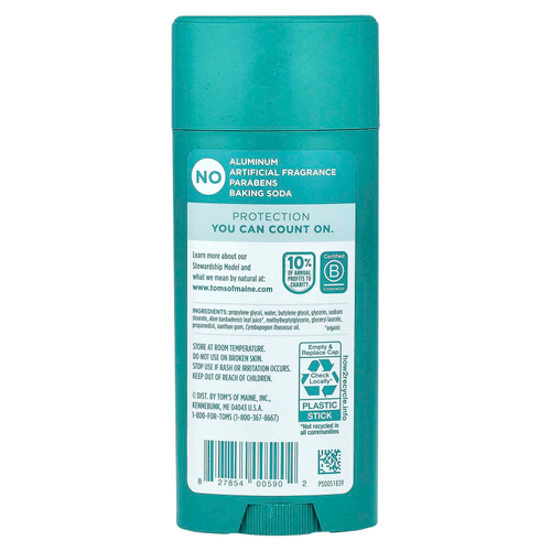 Tom's of Maine, дезодорант без алюминия, без запаха, 92 г (3,25 унции)