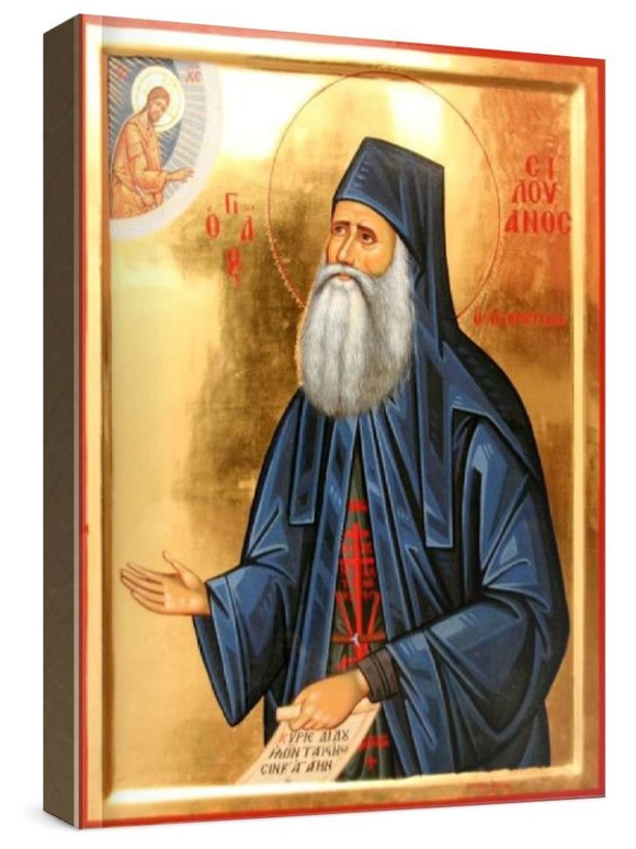 Силуан Афонский (рукописная икона)