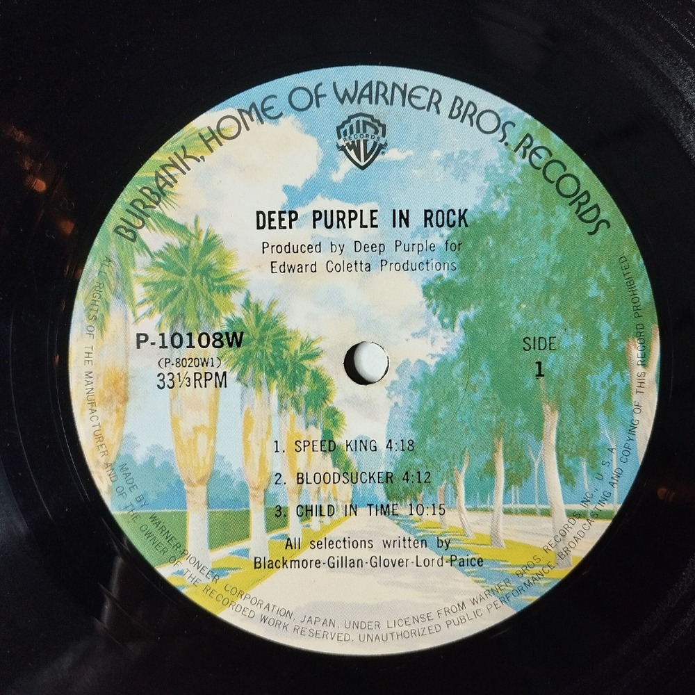 Винтажная виниловая пластинка LP Deep Purple In Rock (Japan 1976) (No Obi) P-10108W