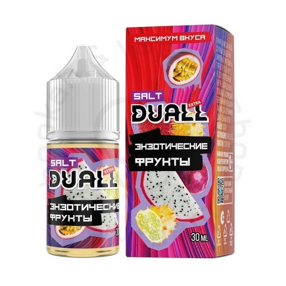 Безникотиновая жидкость для ЭСДН DUALL EXTRA ZERO с ароматом экзотических фруктов, 28мл, 0мг/см3 (M)