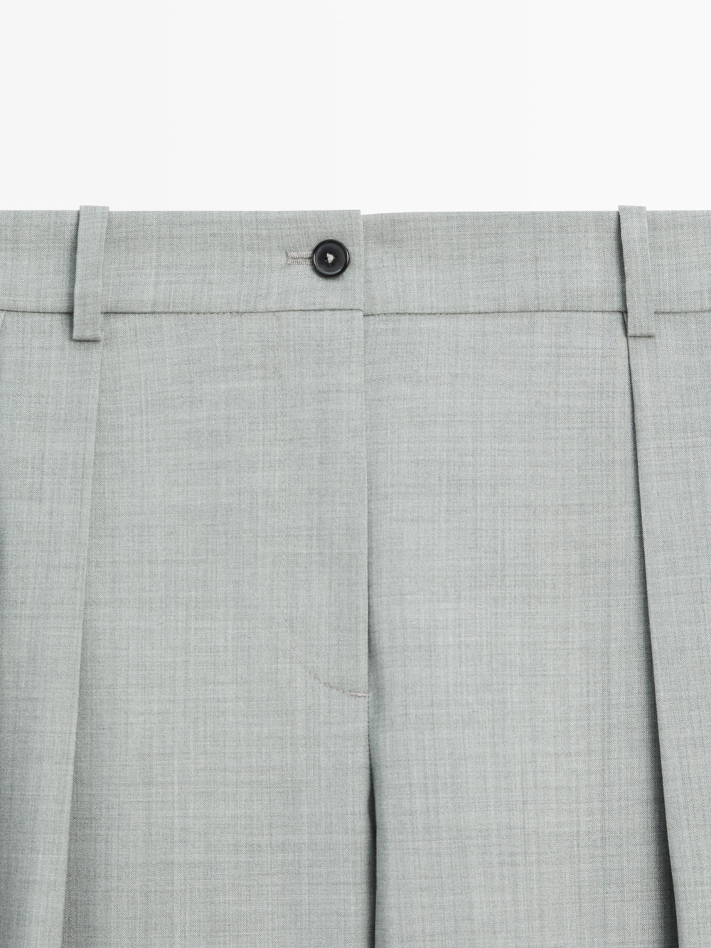 Massimo Dutti Свободные брюки с вытачками, сине-серый