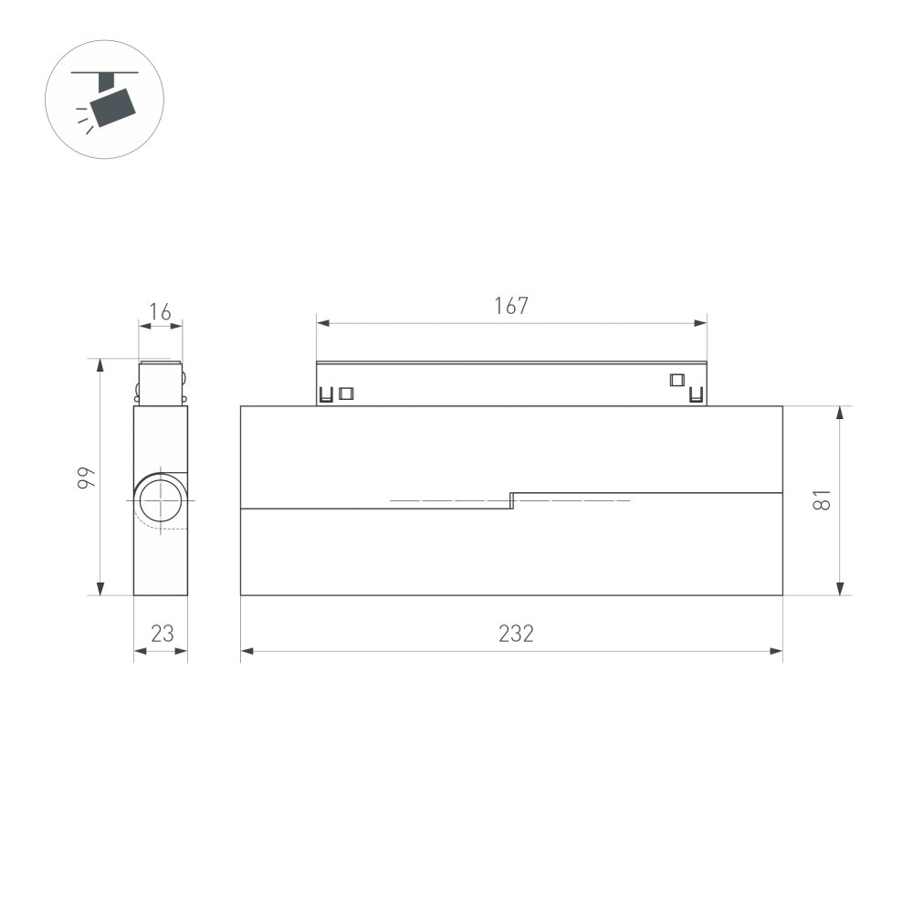 Светильник MAG-ORIENT-FLAT-FOLD-S230-12W Warm2700 (BK, 80 deg, 48V) (Arlight, IP20 Металл, 5 лет) 049995