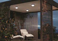 Уличный потолочный светодиодный светильник Maytoni Mon O438CL-L12GF3K