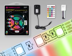 Ambrella Комплект светодиодной ленты RGB Ambrella Light 5m GS2402 5050 60Led /14.4W m/ 12V IP20 RGB 5m LED Strip 12V GS2402