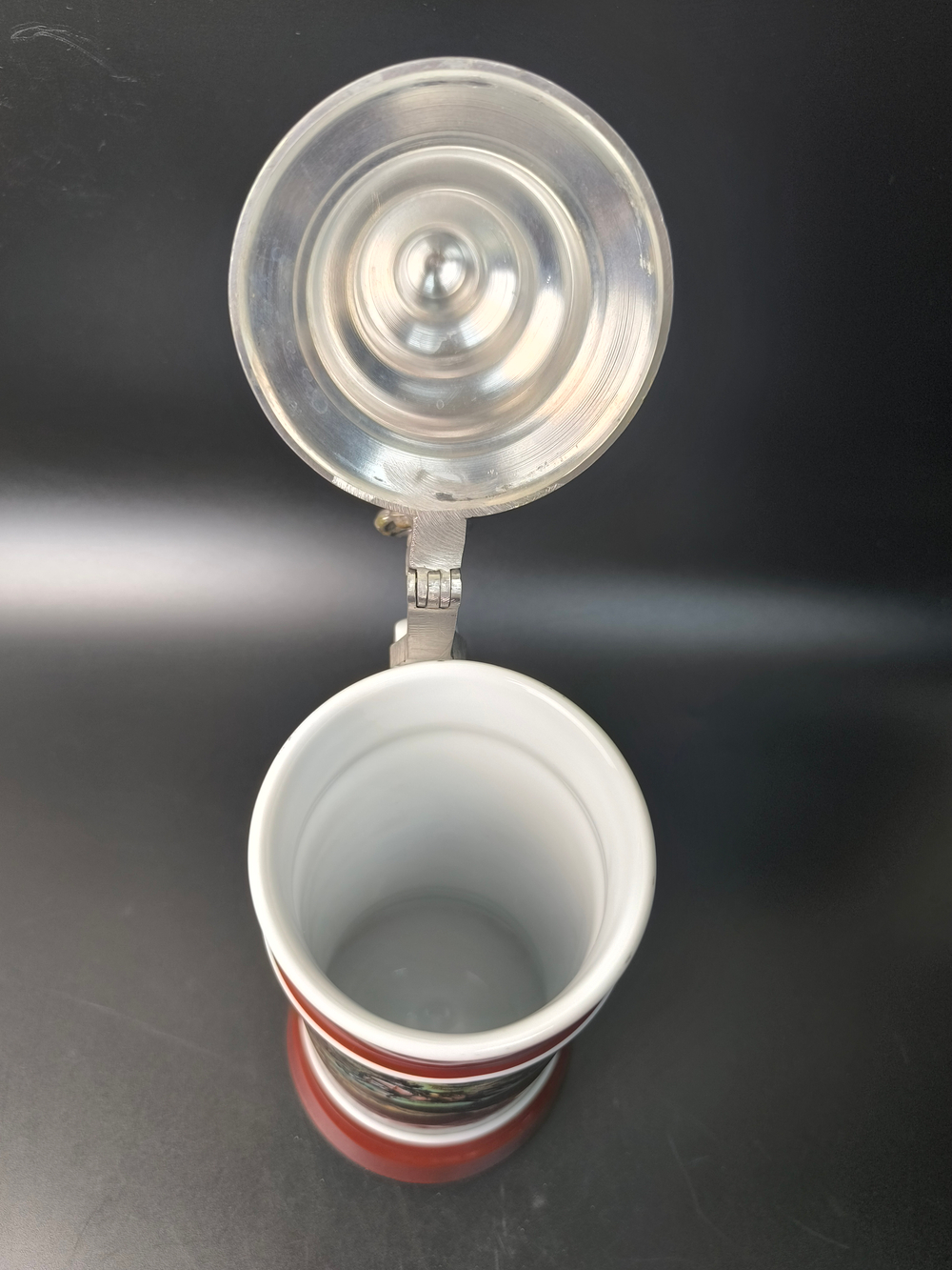 Кружка пивная (керамика с оловянной крышкой) Германия