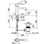 Смеситель для раковины Cisal Cherie CH0005146T