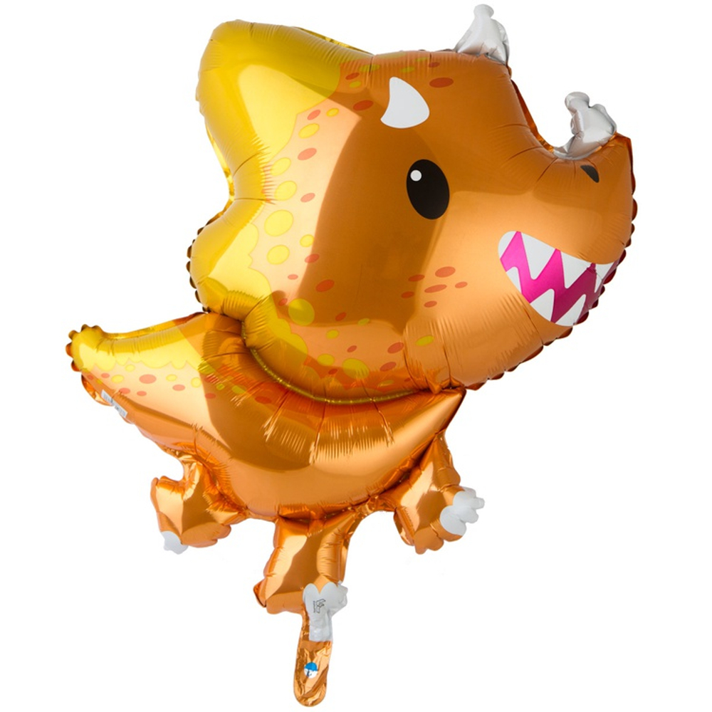 Шар Фольгированный Динозавр Трицератопс (Оранжевый)