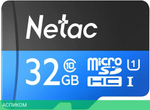 Карта памяти Netac P500 Standard 32GB + адаптер (NT02P500STN-032G-R)