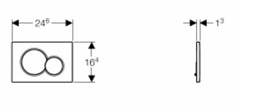 Кнопка смыва Geberit 115.770.11.5 Sigma 01 белый