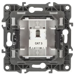Розетка ЭРА Серия 12 12-3105-01 телефонная RJ11 IP20 белый | Эра 12