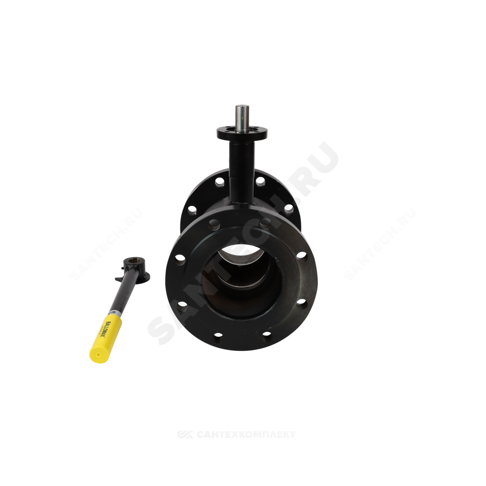 Кран шаровой сталь 09Г2С Ballomax КШТ 61.103 Ду 125 Ру16 фл L=325мм под электропривод с рукояткой ISO F07 BROEN КШТ 61.103.125.А.16