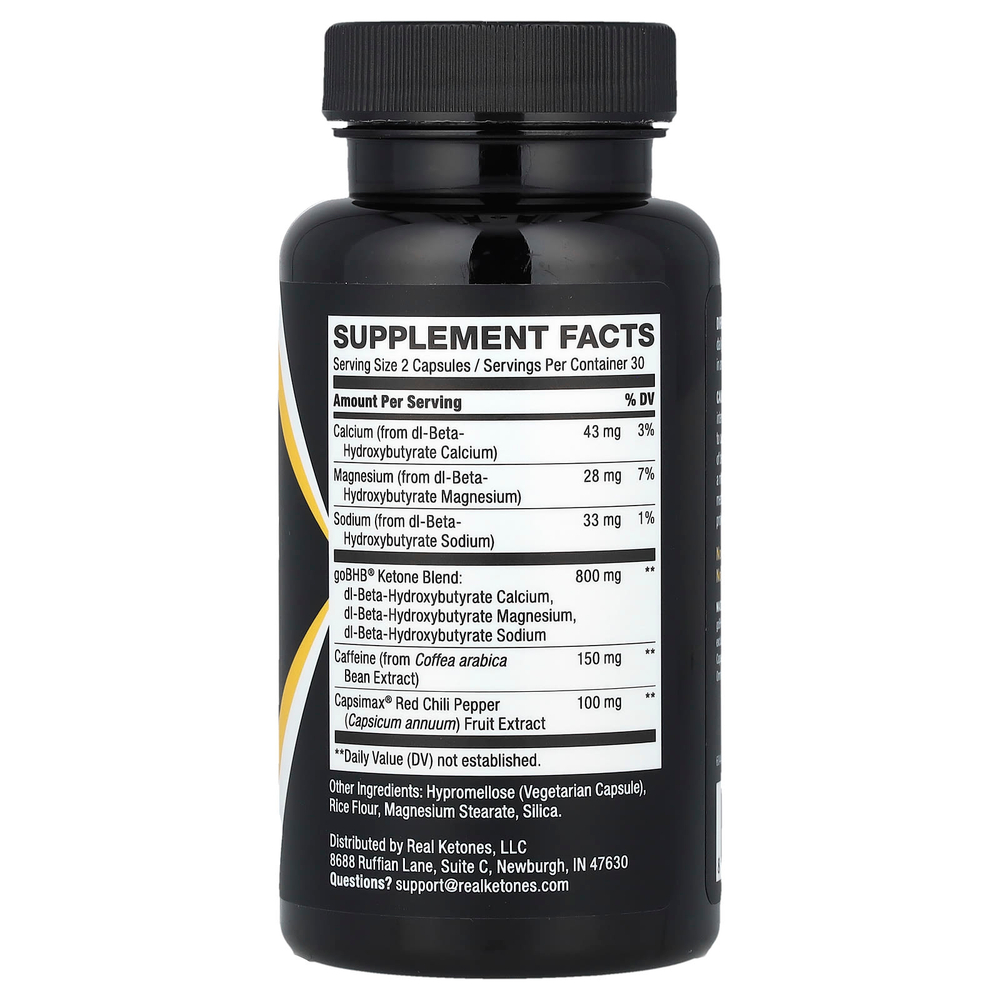 Real Ketones, Lipo Burn3X`` 60 капсул